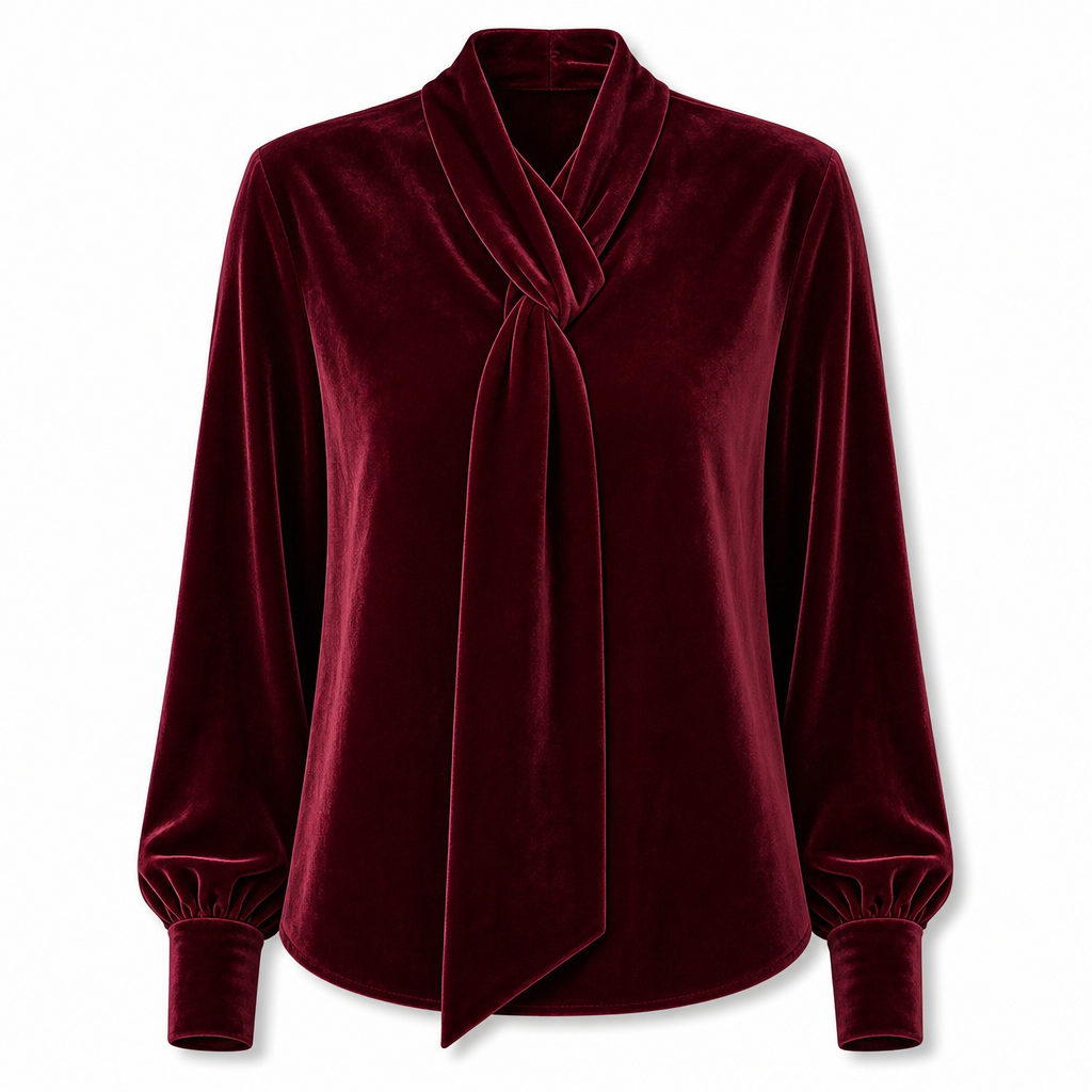 👜 -50 % sur toute la mode femme ! ✨T-shirt en velours à manches longues pour femme avec design à ruban