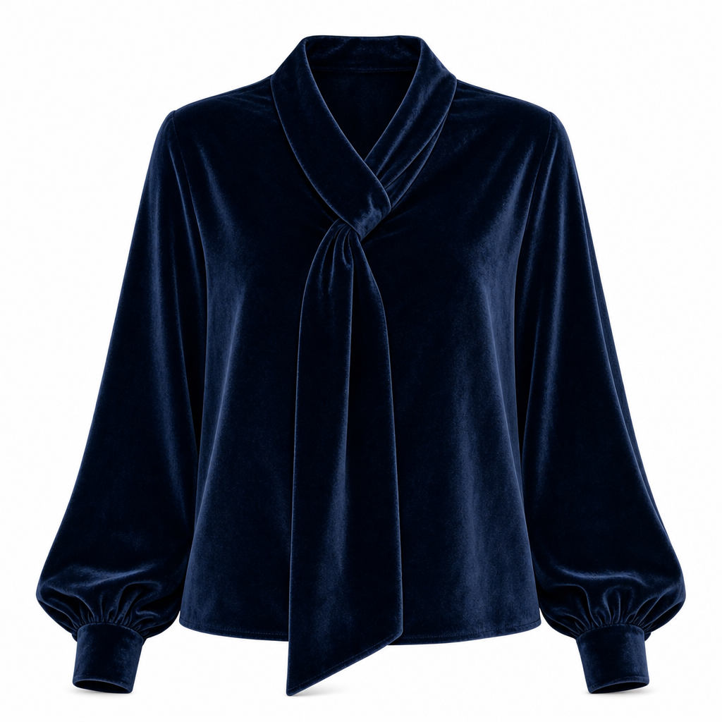 👜 -50 % sur toute la mode femme ! ✨T-shirt en velours à manches longues pour femme avec design à ruban