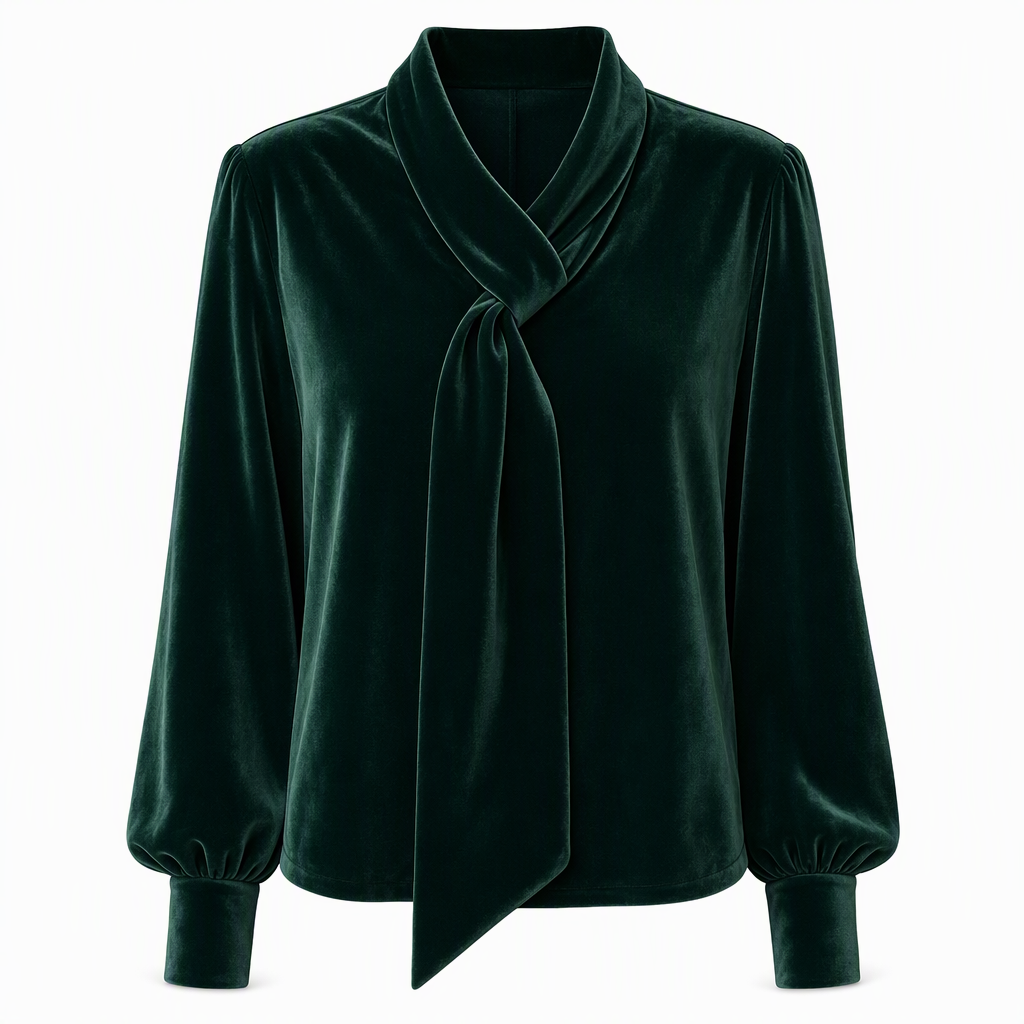 👜 -50 % sur toute la mode femme ! ✨T-shirt en velours à manches longues pour femme avec design à ruban