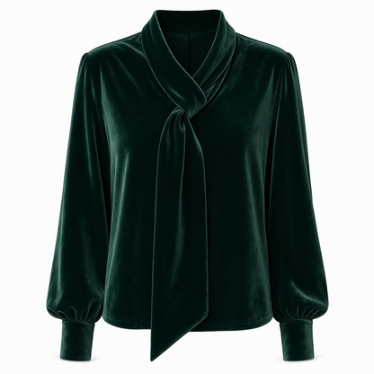 👜 -50 % sur toute la mode femme ! ✨T-shirt en velours à manches longues pour femme avec design à ruban