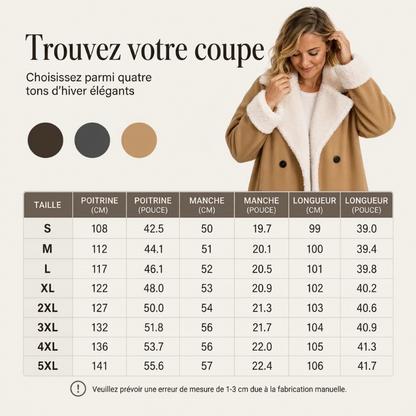 👜 -50 % sur toute la mode femme ! ✨Manteau en laine élégant d'hiver pour femmes