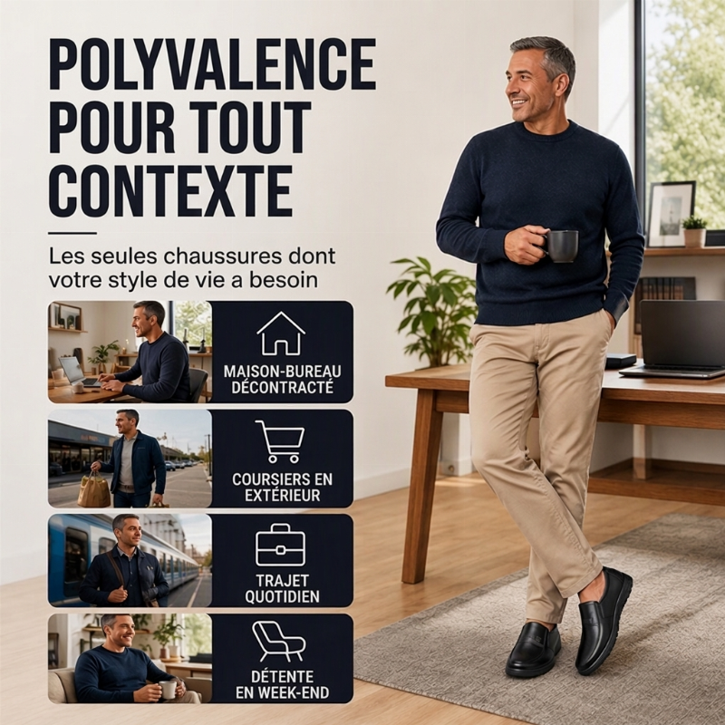 Chaussures habillées décontractées pour hommes, légères et à enfiler