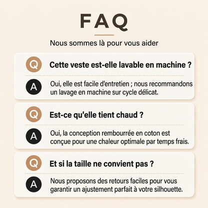 👜 -50 % sur toute la mode femme ! ✨Veste matelassée à capuche et blocs de couleur pour femme
