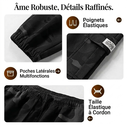 Pantalon de travail décontracté à motif camouflage