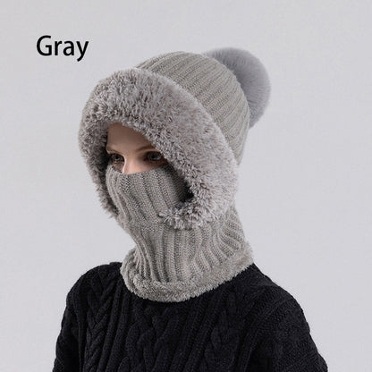 ⏳Liquidation totale⏳Bonnet Écharpe et Masque 3-en-1 Tricoté d'Hiver pour Femmes