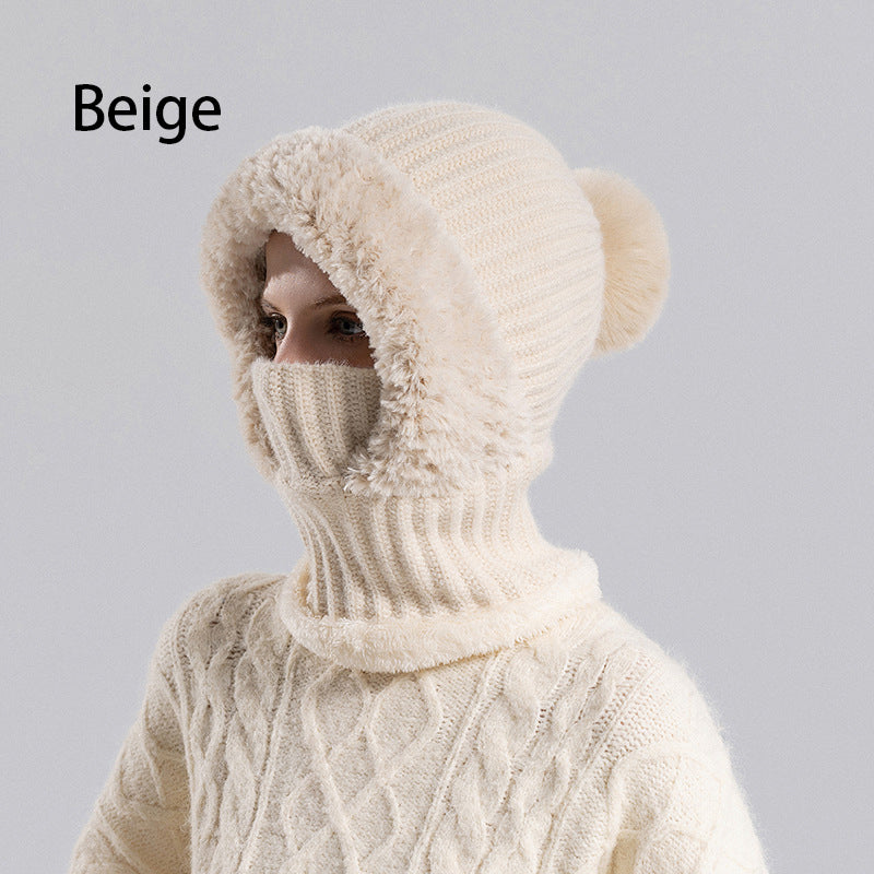 ⏳Liquidation totale⏳Bonnet Écharpe et Masque 3-en-1 Tricoté d'Hiver pour Femmes