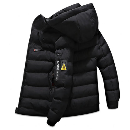 Manteau chaud réversible à capuche pour homme