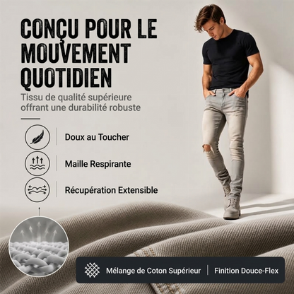 Jean slim déchiré tendance pour homme