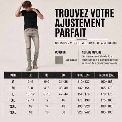 Jean slim déchiré tendance pour homme