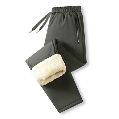 Pantalon imperméable pour homme avec doublure chaude et cordon de serrage