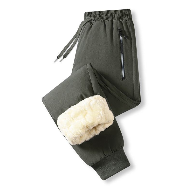 Pantalon imperméable pour homme avec doublure chaude et cordon de serrage