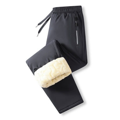 Pantalon imperméable pour homme avec doublure chaude et cordon de serrage