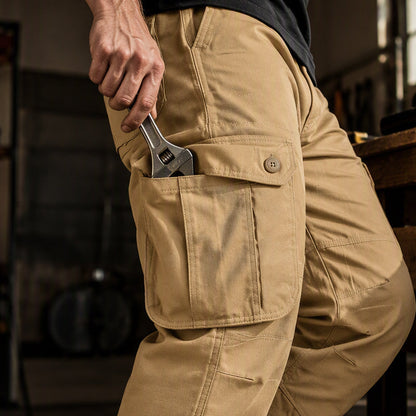 Pantalon cargo coupe décontractée pour homme avec multiples poches