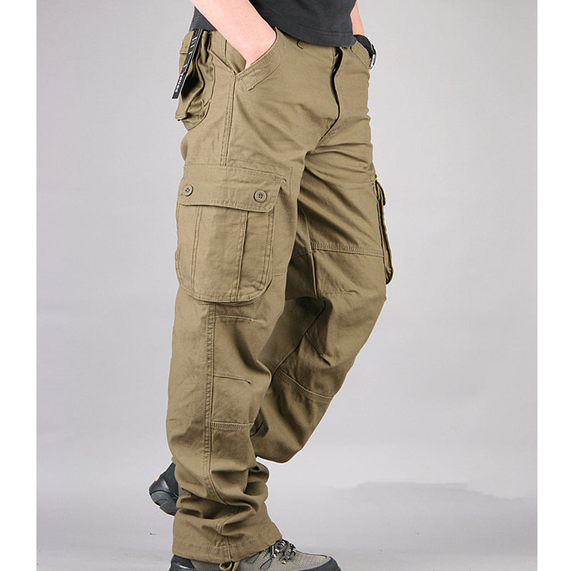 Pantalon cargo coupe décontractée pour homme avec multiples poches