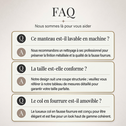 Veste matelassée femme avec col en fausse fourrure