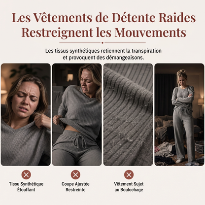 Ensemble de détente en maille décontracté pour femme