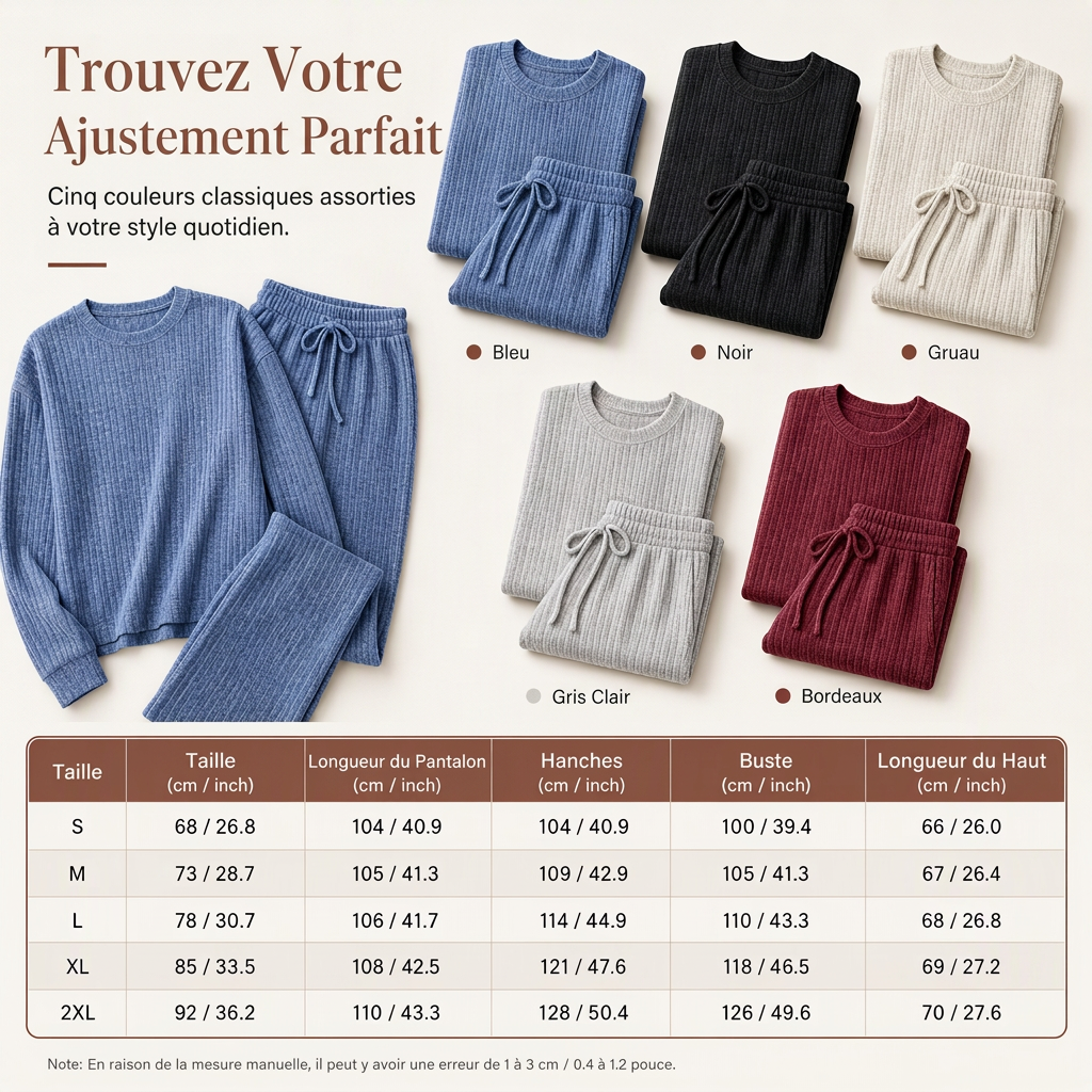 Ensemble de détente en maille décontracté pour femme