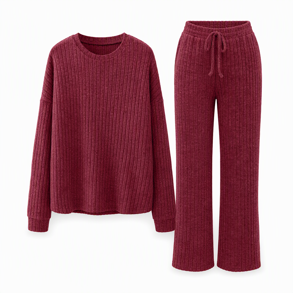 Ensemble de détente en maille décontracté pour femme