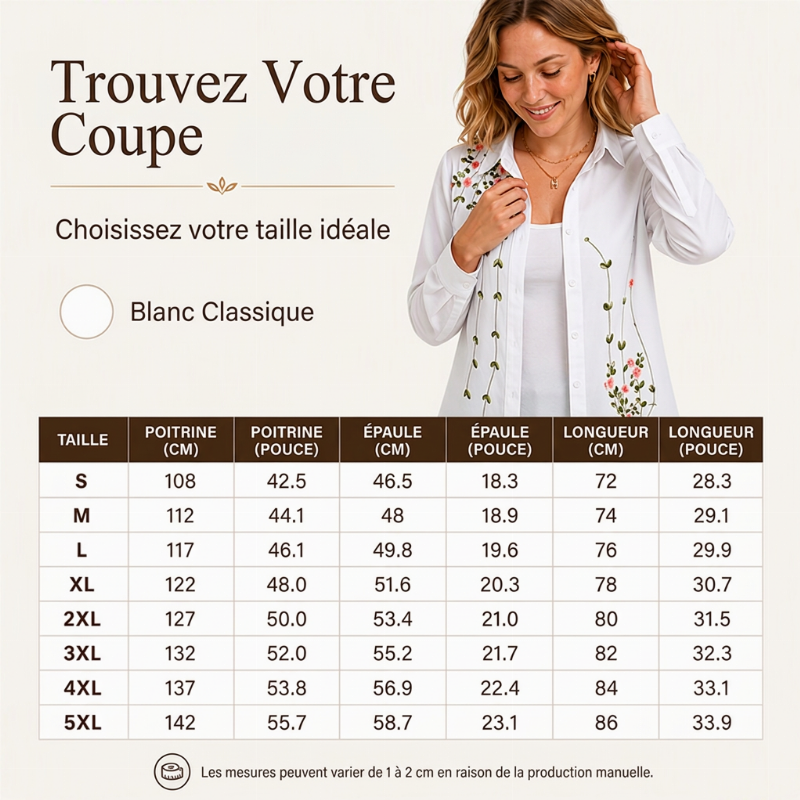 Chemise à manches longues à imprimé floral pour femmes