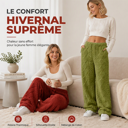 Pantalon décontracté à cordon de serrage pour femmes, coupe droite
