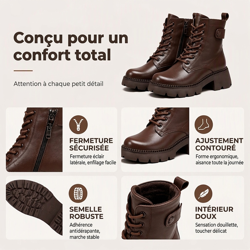 Bottes Plate-Forme Rétro pour Femme