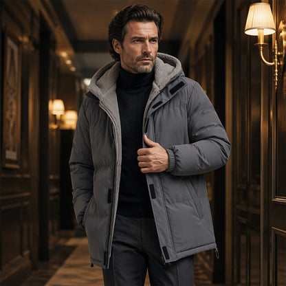 Veste à capuche thermique et coupe-vent d'hiver pour homme
