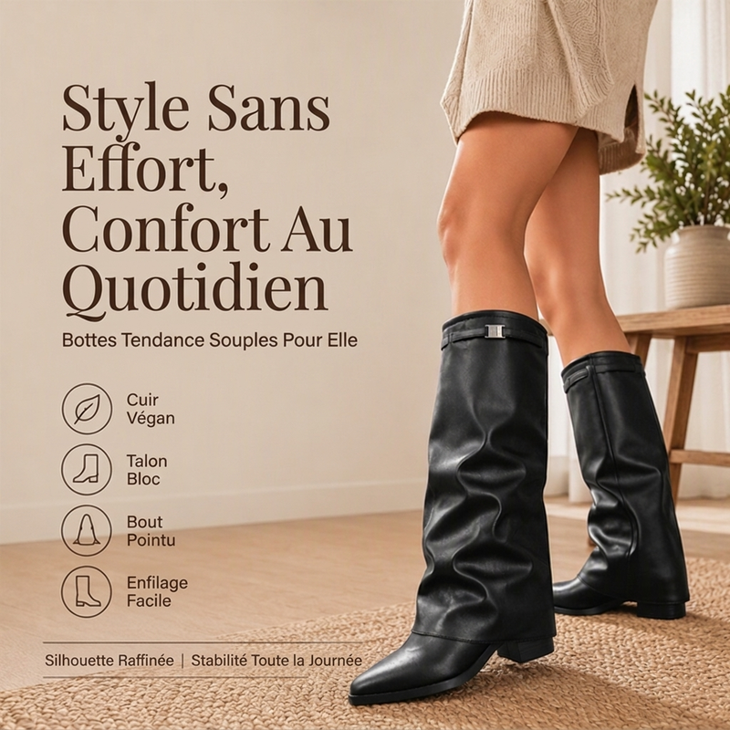 ⏳Liquidation totale⏳Bottes hautes au genou, chic et décontractées pour femmes