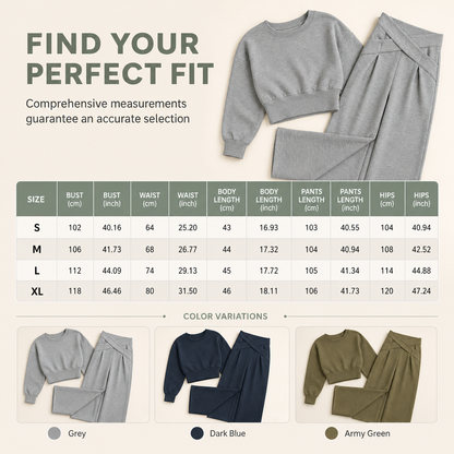 📢📢50 % DE RÉDUCTION !! ⏰& Livraison gratuite✈️Ensemble deux pièces composé d'un t-shirt à manches longues décontracté et sportif pour l'automne-hiver et d'un pantalon ample à taille croisée et jambes larges