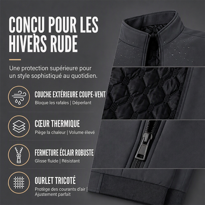 Veste d'hiver épaisse classique pour homme