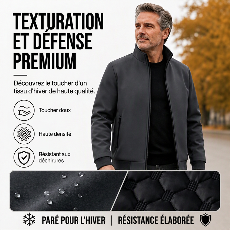 Veste d'hiver épaisse classique pour homme