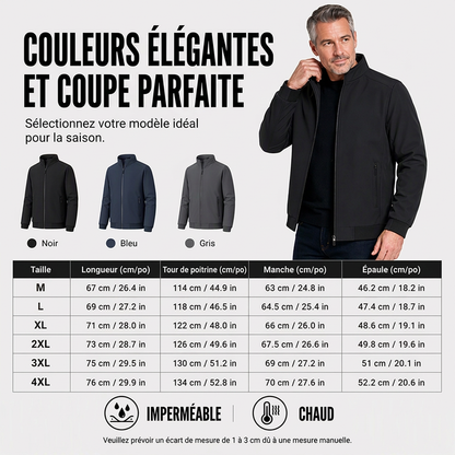 Veste d'hiver épaisse classique pour homme