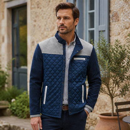 Veste matelassée chaude décontractée à col montant pour homme