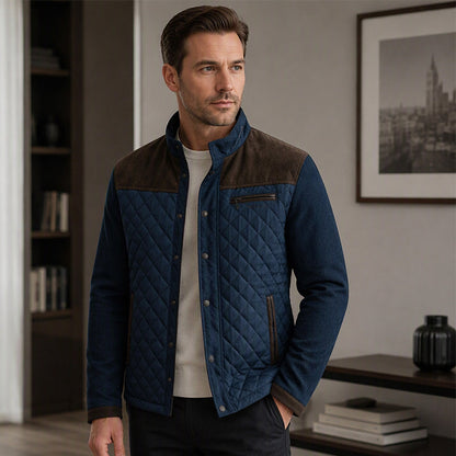 Veste matelassée chaude décontractée à col montant pour homme