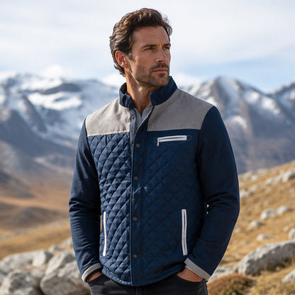 Veste matelassée chaude décontractée à col montant pour homme
