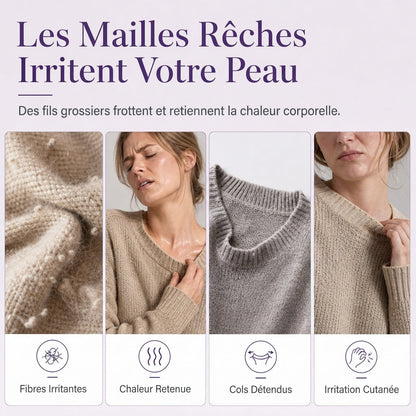 Pull en maille à col en V et manches longues pour femme, confortable pour l'automne et l'hiver