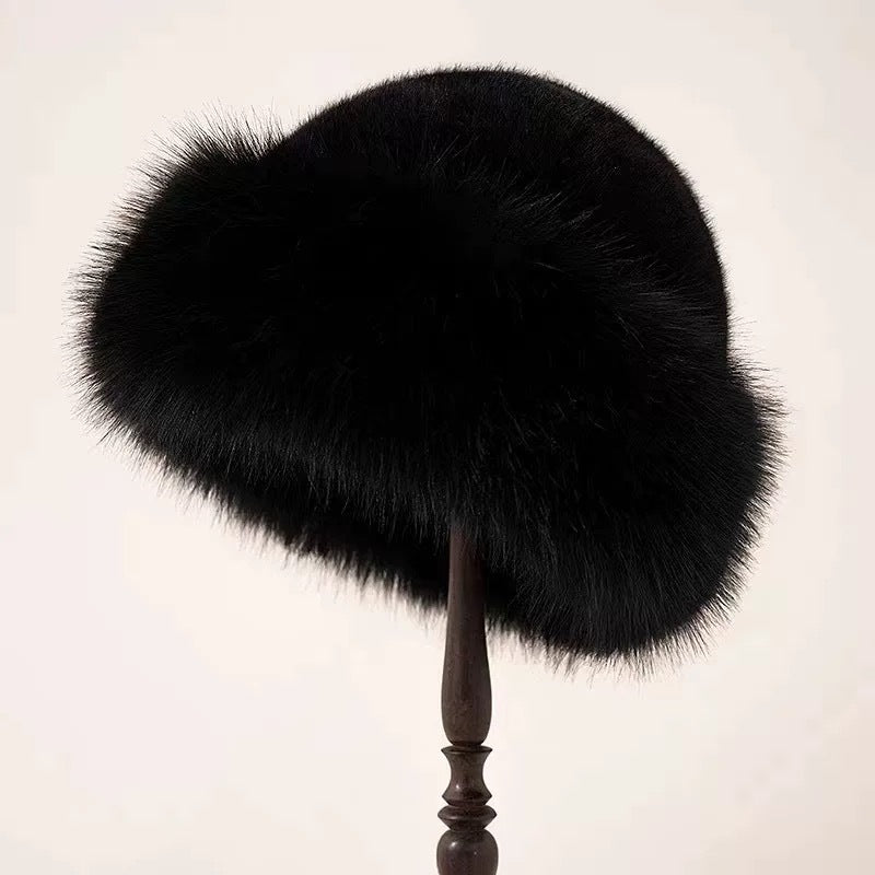 Ensemble chaud d'hiver : écharpe et bonnet en peluche épaisse