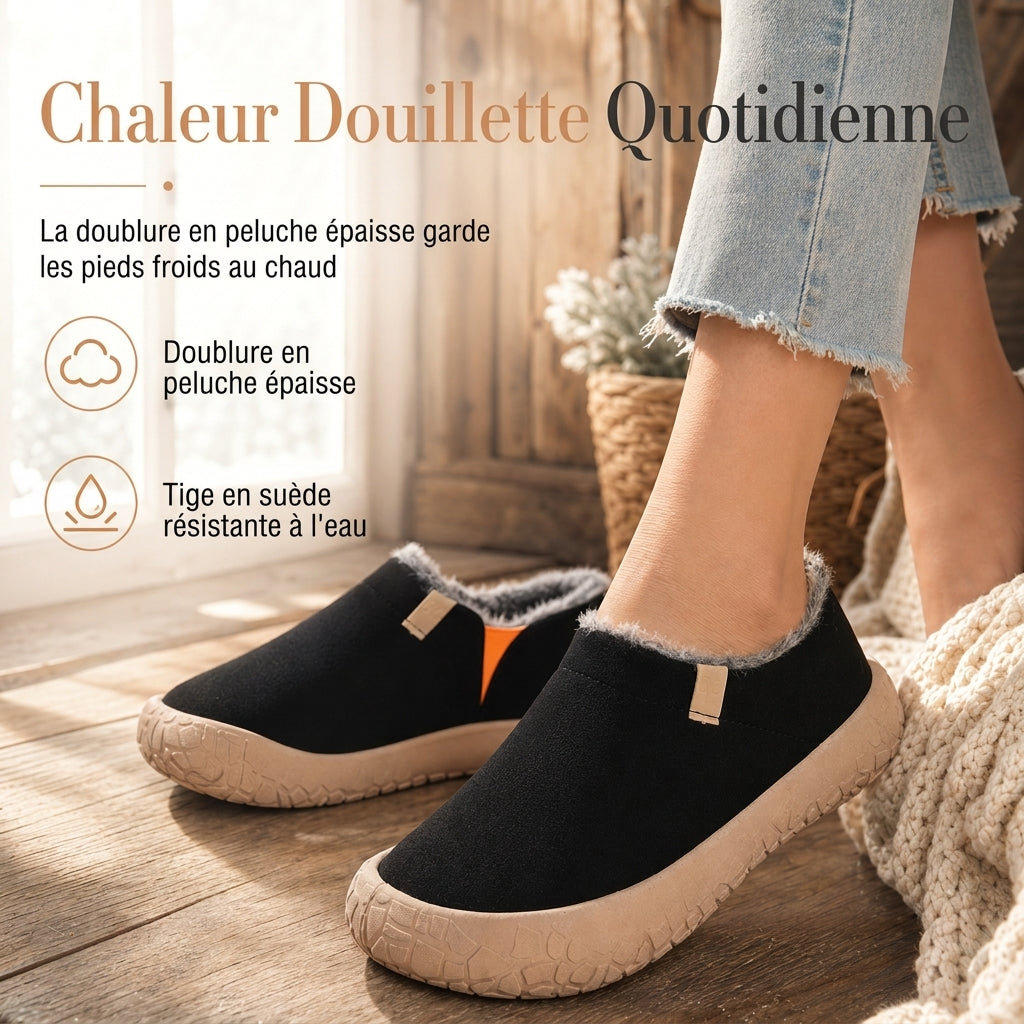 Chaussures d'hiver chaudes sans lacets pour femmes