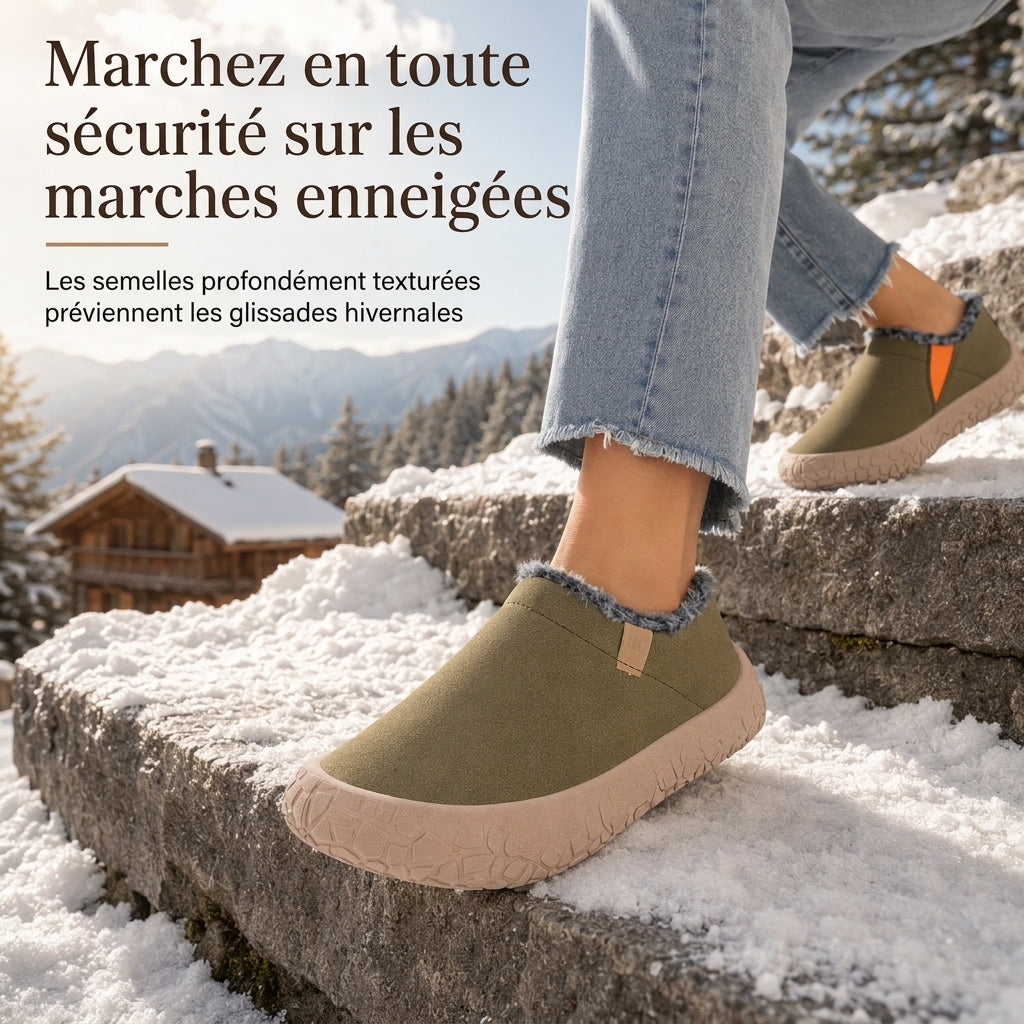 Chaussures d'hiver chaudes sans lacets pour femmes