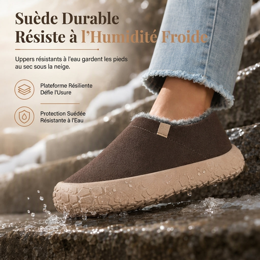 Chaussures d'hiver chaudes sans lacets pour femmes