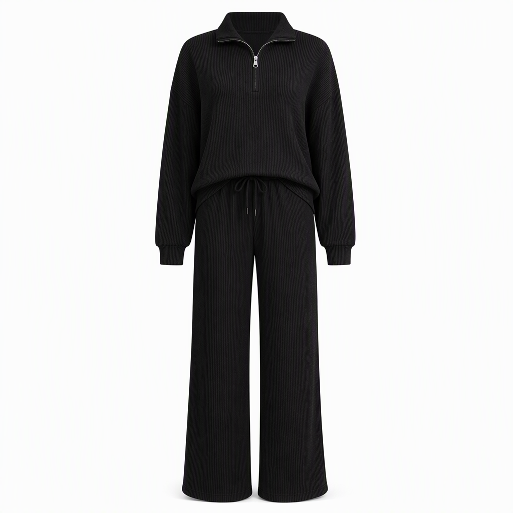 📢📢50 % DE RÉDUCTION !! ⏰Ensemble 2 pièces pull en maille et pantalon large pour femmes