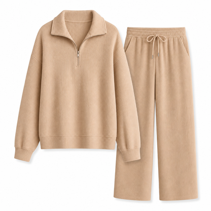 📢📢50 % DE RÉDUCTION !! ⏰Ensemble 2 pièces pull en maille et pantalon large pour femmes