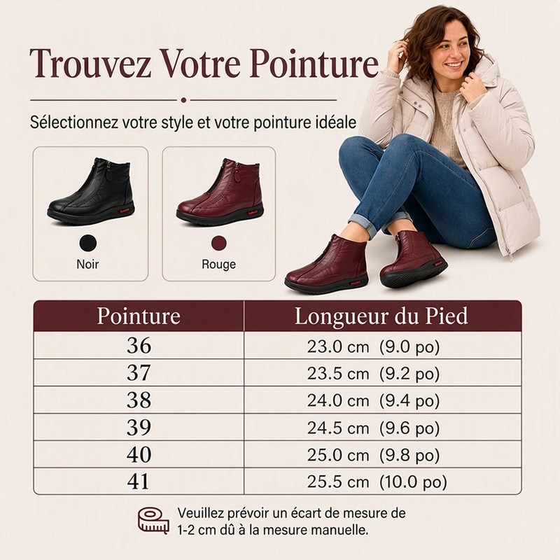 Bottes d'hiver chaudes et antidérapantes pour femmes