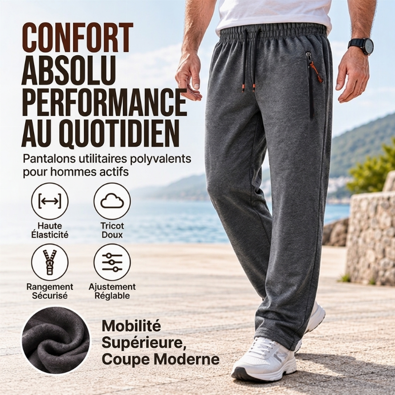 Pantalon de survêtement thermique confortable d'hiver pour homme