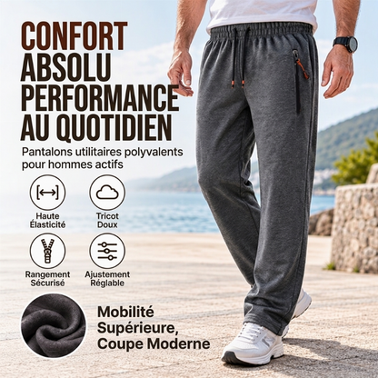 Pantalon de survêtement thermique confortable d'hiver pour homme
