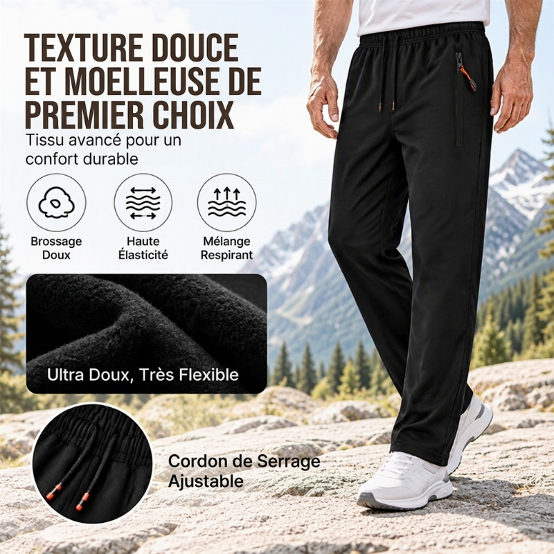 Pantalon de survêtement thermique confortable d'hiver pour homme