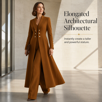 📢📢50 % DE RÉDUCTION !! ⏰Ensemble élégant d'automne pour femme, composé de deux pièces : un manteau rétro à manches longues et un pantalon sobre
