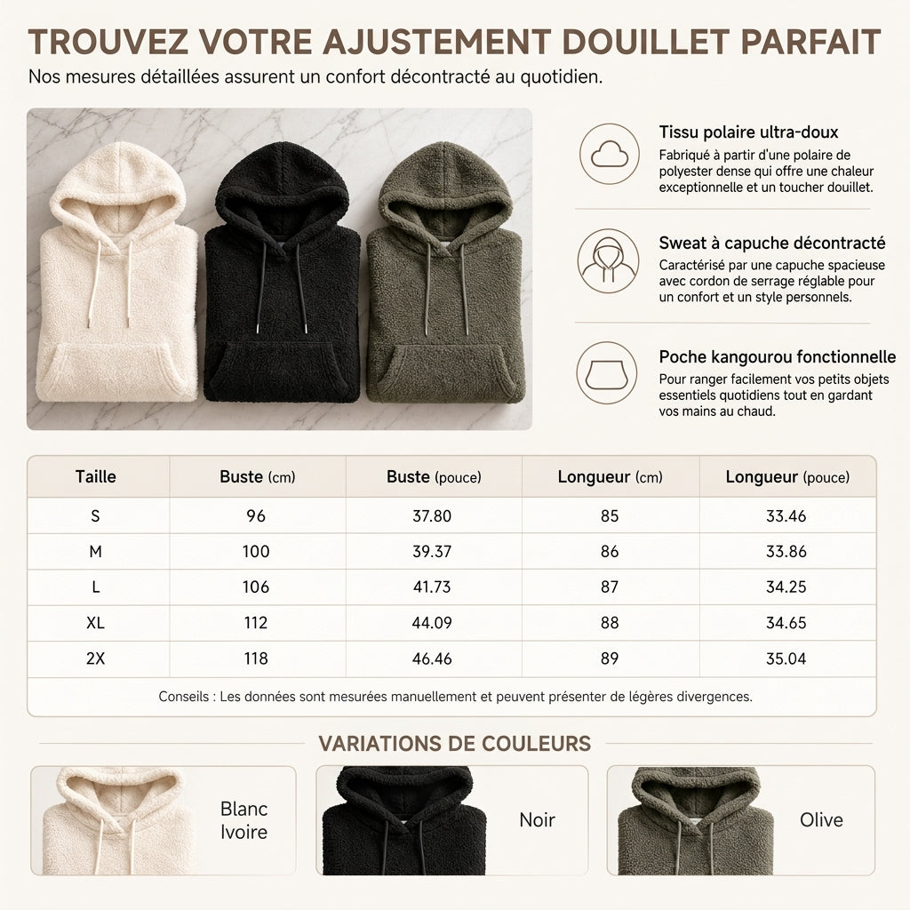 Robe à capuche décontractée en polaire pelucheuse pour femmes