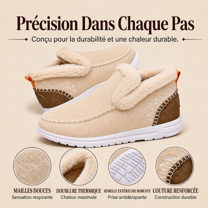 Bottes de neige d'hiver pour femme à doublure pelucheuse