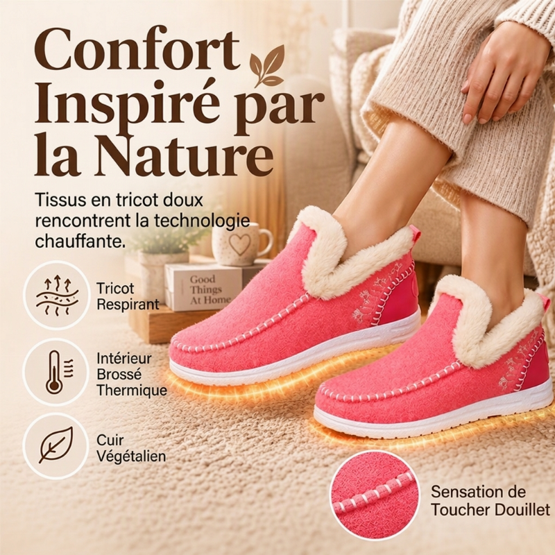 Bottes de neige d'hiver pour femme à doublure pelucheuse