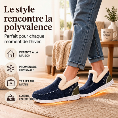 Bottes de neige d'hiver pour femme à doublure pelucheuse